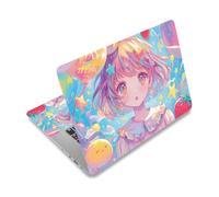 PLIGREAT Kawaii, adesivo per la pelle del computer portatile, adatto per laptop da 12", 13", 13,3", 14", 15 pollici, carino, universale, rimovibile, in vinile, per computer portatili, cartoni animati