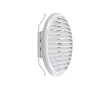 Plikc - Griglia aerazione tonda in ABS con rete anti insetti - MADE IN ITALY (Bianca 80/125mm.)
