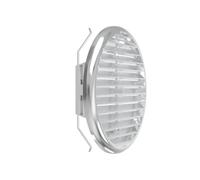 Plikc - Griglia aerazione tonda in ABS con rete anti insetti - MADE IN ITALY (Cromo 125/160mm.)