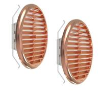 Plikc - Griglia aerazione tonda in ABS con rete anti insetti - MADE IN ITALY (Rame 80/125mm. - 2 Pezzi)