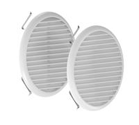 Plikc - Griglia Aerazione Universale Con Molla In Abs Bianco con protezione contro insetti - MADE IN ITALY (⌀ 80-125 - 2 Pezzi)