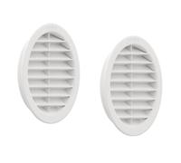 Plikc GS - Griglia di ventilazione tonda da incasso con zanzariera stampata (Foro ⌀ 120-2 Pezzi)
