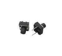 PLiLiEI Pulsante di accensione per arresto di emergenza, microinterruttore tattile momentaneo a 2 pin, 6 x 6 mm, pulsante touch per applicazioni di arresto di emergenza (100 pezzi, 6 x 6 x 7 mm)