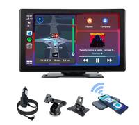 plimpton Carplay Wireless Android Auto Autoradio, 9 Pollici HD IPS Touchscreen Navigatore, Schermo per Auto con Assistente Vocale, Navigazione GPS, Mirror Link, BT, AUX, L2