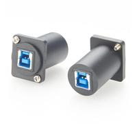 Plinkwirekb Adattatore per montaggio a pannello USB 3.0 tipo B, femmina a femmina, 5 Gbps, per rack audio e tecnologia studio