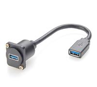 Plinkwirekb Cavo di prolunga USB 3.0 per montaggio a pannello, presa da USB A a femmina, montaggio a presa, pannello di tipo D/XLR, USB 3.0, 5 Gbps