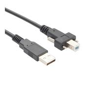 Plinkwirekb Cavo USB 2.0 da maschio A a maschio di tipo B con chiusura a vite M2, da USB A a USB B, cavo per visione industriale, ad alta velocità, per scanner di automazione industriale (USB2.0, 1,5