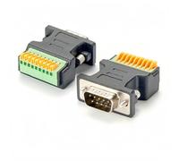 Plinkwirekb DB9 adattatore maschio a morsettiera D-Sub 9 pin su morsetti a vite Breakout Board per Arduino, PLC, controllo industriale, macchina CNC, connettore porta seriale RS232, comunicazione dati