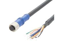 Plinkwirekb M12 A Code 12 pin femmina per aprire cavi volanti GPIO Power I/O Trigger cavo schermato compatibile CBL-05P2-S1 Cognex sensore di spostamento fotocamera 3D DS1000 DS1050 DS1101 DS1300 (5 m