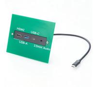 Plinkwirekb PCM-KW-564 USB-C a HDMI USB-A USB-C 3,5 mm Audio Panel Mount Converter (1,5 m)