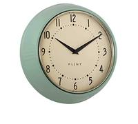 Plint Retro Wall Clock Silent Non Ticking Decorative Foglia Color Wall Clock, Retro Style Decorazione della parete per la cucina soggiorno casa, ufficio, scuola, facile da leggere grandi numeri