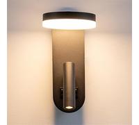 Plionate murali moderne, sconce da parete interno a LED con lampada da parete a riflettori regolabili in rotazione con due luci murali indipendenti in alluminio illuminazione da parete decorazione