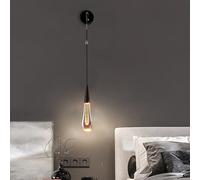 Plionati moderni a parete, LED Modern Crystal Wall Light con switch del cordone a tiro SCONCE SCONCE ALLUMINO ALLUMINA ALLUNE SCHEDA ALLEDATURA LAMPAGGIO INTERNI PENDENT INTERNI 55CM 12W PER LAVAGGI