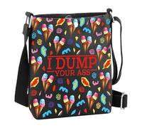 PLITI 80s TV Show Ispirato Regali I Dump Your Ass Crossbody Bag TV Show Merchandise Regali per gli appassionati di film spaventosi, Scarica il tuo Cbagu, 8×7.5×1.8inches