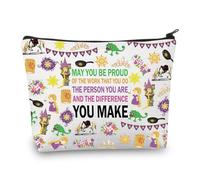 PLITI Beauty case con principessa, regalo per fan di, con scritta "May You Be Proud of The Work You Do Gift Fairy Tales", Possa tu Rapunu, alla moda