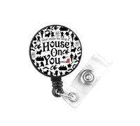 PLITI Bobina di carta d'identità ispirata al film Wizard, regalo per fan di Dorothy, con scritta "Don't Make Me Drop A House On You", per gli amanti delle fiabe (Drop House badgeU)