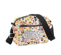 PLITI Bob's Family Crossbody Bag Burgers regalo ispirato Linda & Gene & Louise & Tina Fan Gift Burgers Family Fan Borsa a tracolla, Bob Famiglia Cbu, 24.5*8*18 cm