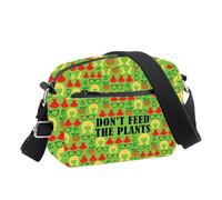 PLITI Borsa a tracolla con scritta "Don't Feed the Plants per Little Shop Horror Broadway Musical Inspired Gift Suddenly Seymour Gift, Nutrire le piante Cbu, 24.5*8*18 cm