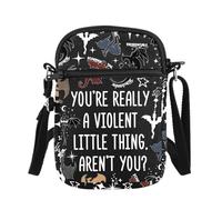 PLITI Borsa a tracolla con scritta "Fourth Wing Dragon Rider", idea regalo per i fan di You're Really A Violent Little Thing Fourth Wings, Violent Thing Zcbagblu, 8.26×5.7×0.78inches