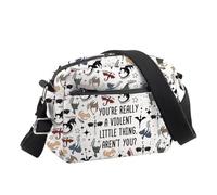 PLITI Borsa a tracolla con scritta "You're Really A Violent Little Thing Dragon Rider", regalo per fan di Xaden Riorson, borsa a tracolla da viaggio, Cose Violente Cbu, 24.5*8*18 cm