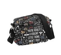 PLITI Borsa a tracolla con scritta "You're Really A Violent Little Thing Dragon Rider", regalo per fan di Xaden Riorson, borsa a tracolla da viaggio, Cbblu cosa violenta, 24.5*8*18 cm