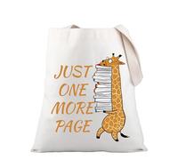 PLITI Borsa a tracolla per amanti dei libri, idea regalo per amanti della giraffa, idea regalo, Altre pagine Giraffe Tgu, medium