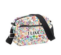PLITI Borsa a tracolla per gioco d'azzardo, regalo per giocatori di bingo, regalo per gli amanti del bingo, regalo per gli amanti del bingo, borsa a tracolla, Amo Bingo Cbu, 24.5*8*18 cm