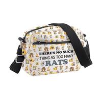 PLITI Borsa a tracolla per topi Regali per amanti dei topi Regalo per il proprietario di topi Non c'è cosa come troppi ratti, custodia da viaggio veterinaria Tech regalo, Molti Ratti Cbu, 24.5*8*18 cm