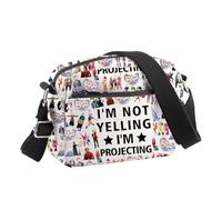PLITI Borsa a tracolla teatrale attrice drammatica attrice regalo I'm Not Yelling I'm Projecting Musical Lover Regalo Dramma Teatro Regali, Urlare Proiezione Cbu, 24.5*8*18 cm