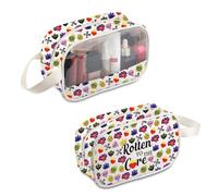 PLITI Borsa per il trucco cattivo con streghe regalo per fan della strega Rotten to The Core Custodia con cerniera per fan della regina cattiva regalo bottiglie di veleno regalo, Rotten to Core Mbu