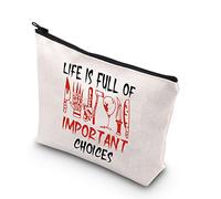 PLITI Borsa per il trucco del film horror con personaggi del film horror, regalo divertente Life is Full of important Choices, Scelte di vita Redu