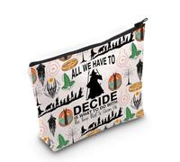 PLITI Borsa per il trucco ispirata al film "All We Have to Decide is What to Do with The Time That is Given Us Lord Rings Fans", Tutto ciò che decidiamo Bagu, alla moda
