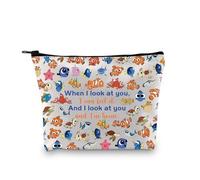 PLITI Borsa per il trucco ispirata al film "When I Look at You I Can Feel It" di Nemo e Dory, idea regalo ispirata al film "Fish Nemo and Dory", Può sentirlo Bagu, alla moda