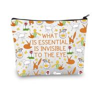 PLITI Borsa per il trucco Prince Prince Book Lover regalo What is Essential is Invisible to The Eye Gift for Prince Fans, Invisibile a Eyeu, alla moda