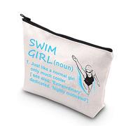 PLITI Borsa per il Trucco, Regalo per Amanti e Squadre di Nuoto, Solo Ragazza Più Fresca Definizione Nuotatori Borsa Cosmetica, Swim Girl Defin U, Alla Moda