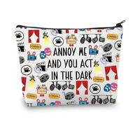 PLITI Borsa per il trucco teatrale Regalo per gli amanti del teatro Broadway Regalo musicale Annoy Me and You Act in The Dark Theatre Drama Regalo per attori Attrice Performer, Agire il Darku, alla