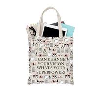 PLITI Borsa per optometria Optometrista, regalo di laurea per oculista, medico visivo, regalo per i chirurghi oculari I Can Change Your Vision, Cambia la tua visione Tgu, medium
