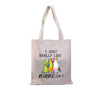 PLITI Borsa regalo per pappagalli amante pappagalli regalo per birdwatching i Just Really Like Birds pappagallo cacatua ornitologo regalo, Davvero come gli uccelli Tgu, 14.2 x 12.6