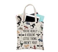 PLITI Borsa tote Fourth Wing You're Really A Violent Little Thing, regalo ispirato a FW, regalo per amanti dei draghi, Cosa violenta Tgu, medium
