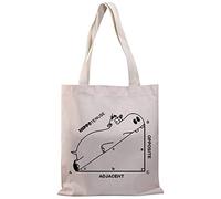 PLITI Borsa tote ippopotamo Hippo Amante Regalo Ippopotamo Regalo Ippopotamo Geometria Divertente Matematica Amante Tela Borsa a tracolla, Ippotenusa Opp Tgu, M