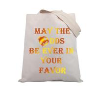 PLITI Borsa tote ispirata al film "May The Odds Be Ever In Your Favor", idea regalo per donne, amici e nerd, Sii sempre a favore Tgu, medium