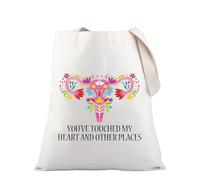 PLITI Borsa tote per ostetrica regalo per infermiera e consegna con scritta "You 've Touched My Heart And Other Places", Tgu Cuore Toccato, medium