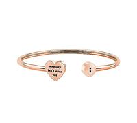 PLITI Braccialetto con punto e virgola "My Story Isn't Over Yet", idea regalo per la prevenzione del suicidio, Medio, Acciaio inossidabile