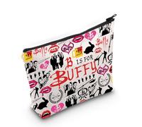 PLITI Buffy Vampire Movie Fans Gift BTVS Inspired Merchandise Vampire Party Supplies B is for Buffy Vampire Zipper Pouch, B per Buffy Bagu, alla moda