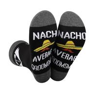 PLITI Calzini divertenti per testimoni dello sposo, regalo Nacho Average Groomsman Bachelor Party novità calzini sposo per essere regalo, Calzini Groomsman, Taglia unica