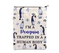 PLITI Custodia per libro con pinguino Regalo per amante dei pinguini I'm A Penguin intrappolato in un corpo umano Copertina del libro ispiratrice per amante degli animali (Corpo intrappolato del ping