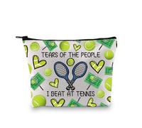 PLITI Divertente regalo da tennis per le donne amanti del tennis Regali per giocatori di tennis Lacrime delle persone che ho battuto al tennis Borsa per il trucco, Battere a Tennis Bagu, alla moda