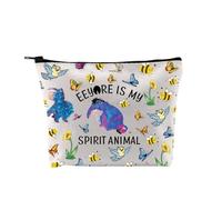 PLITI Eeyore Gift Funny Eeyore Lover Gift Eeyore Is My Spirit Animal Ih-Oh Makeup Bag Cartoon Character Fans Gift, Animale spirituale Eey Bagu, alla moda
