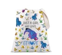 PLITI Eeyore Tote Bag Ih-Oh Fan Gift Cartoon Personaggi Amante Regalo Just A Girl Who Loves Ih-Oh Borsa a tracolla, Ragazza ama Eey Tgu, medium