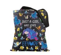 PLITI Eeyore Tote Bag Ih-Oh Fan Gift Cartoon Personaggi Amante Regalo Just A Girl Who Loves Ih-Oh Borsa a tracolla, Ragazza ama Eey Tgblu, medium